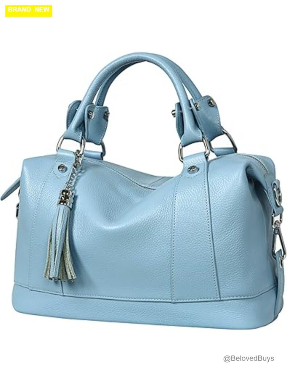 Genuine Leather Satchel Tote Bag Crossbody Handbag with Fringe